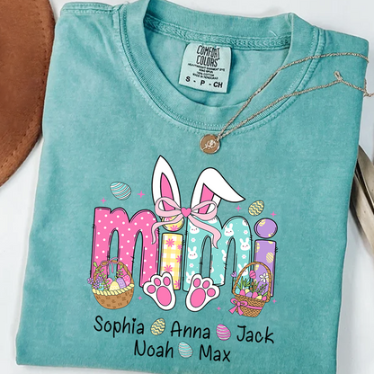 Easter Mimi Bunny Gift For Family, Custom Grandma And Grandkids Gifts Easter Day