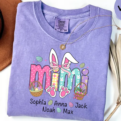 Easter Mimi Bunny Gift For Family, Custom Grandma And Grandkids Gifts Easter Day