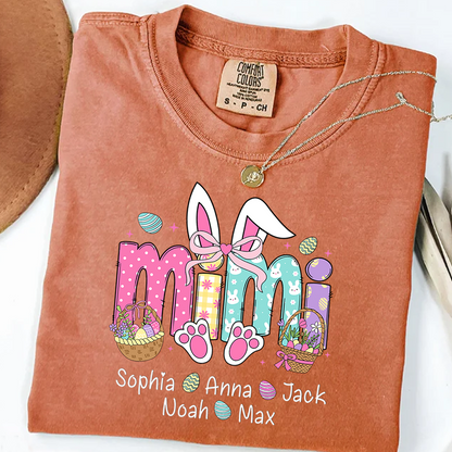 Easter Mimi Bunny Gift For Family, Custom Grandma And Grandkids Gifts Easter Day