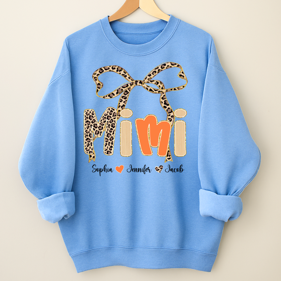 Fall Leopard Mini Nana Gigi Mama and Grandkids Shirt