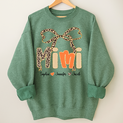 Fall Leopard Mini Nana Gigi Mama and Grandkids Shirt