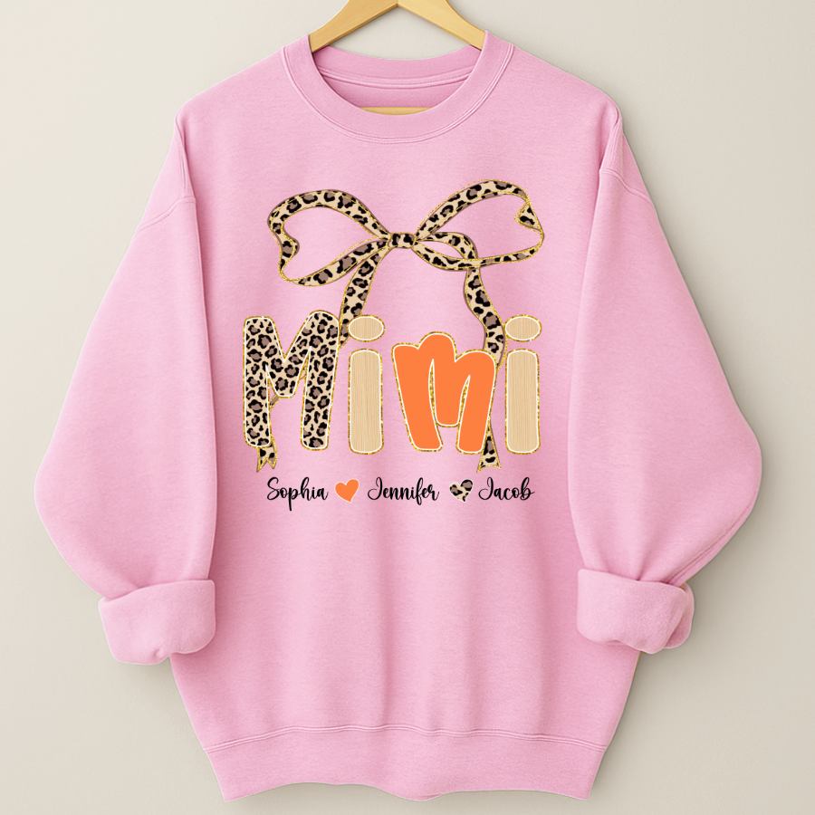 Fall Leopard Mini Nana Gigi Mama and Grandkids Shirt