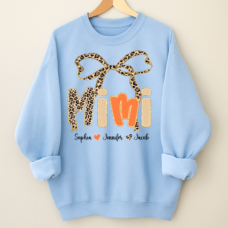 Fall Leopard Mini Nana Gigi Mama and Grandkids Shirt