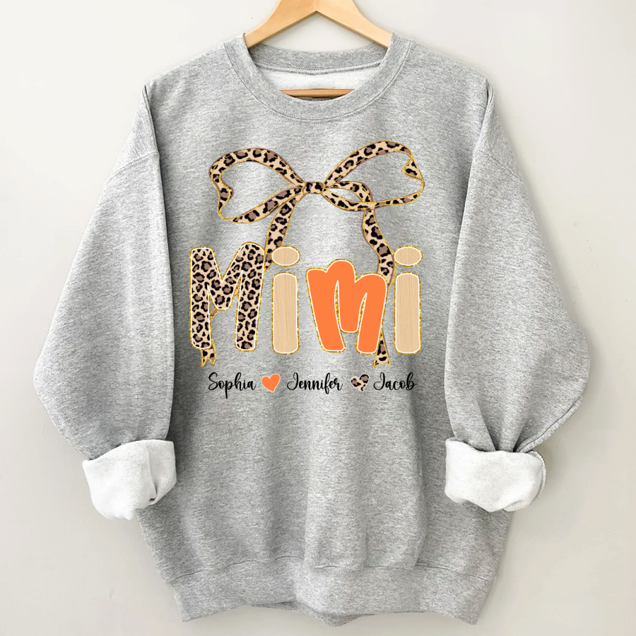Fall Leopard Mini Nana Gigi Mama and Grandkids Shirt