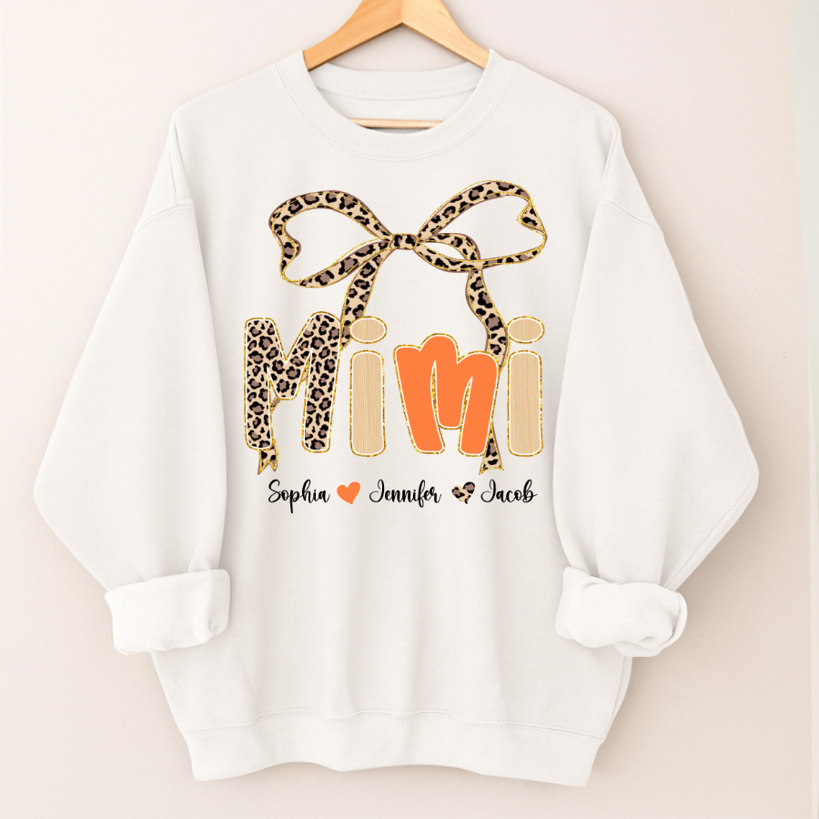 Fall Leopard Mini Nana Gigi Mama and Grandkids Shirt