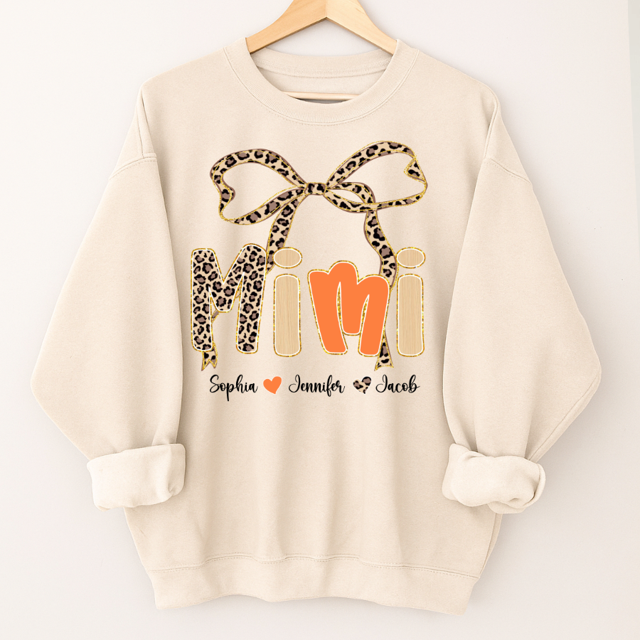 Fall Leopard Mini Nana Gigi Mama and Grandkids Shirt