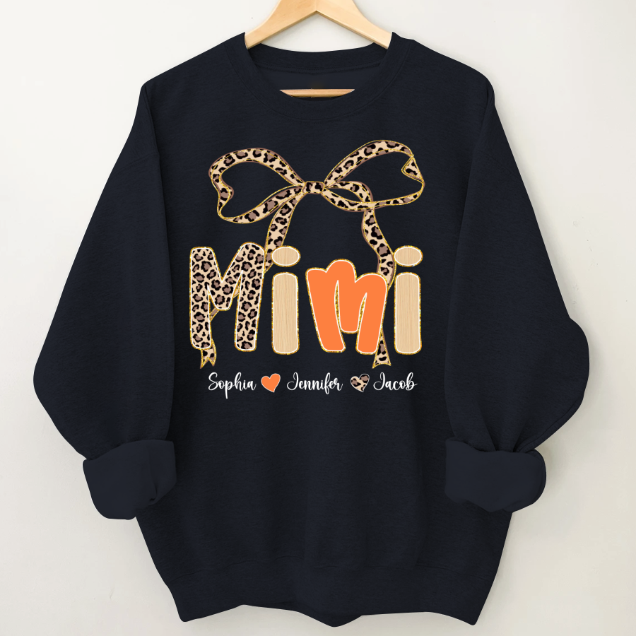 Fall Leopard Mini Nana Gigi Mama and Grandkids Shirt