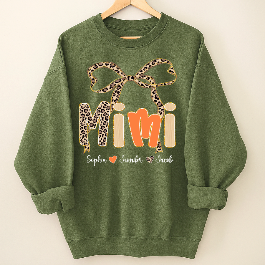 Fall Leopard Mini Nana Gigi Mama and Grandkids Shirt