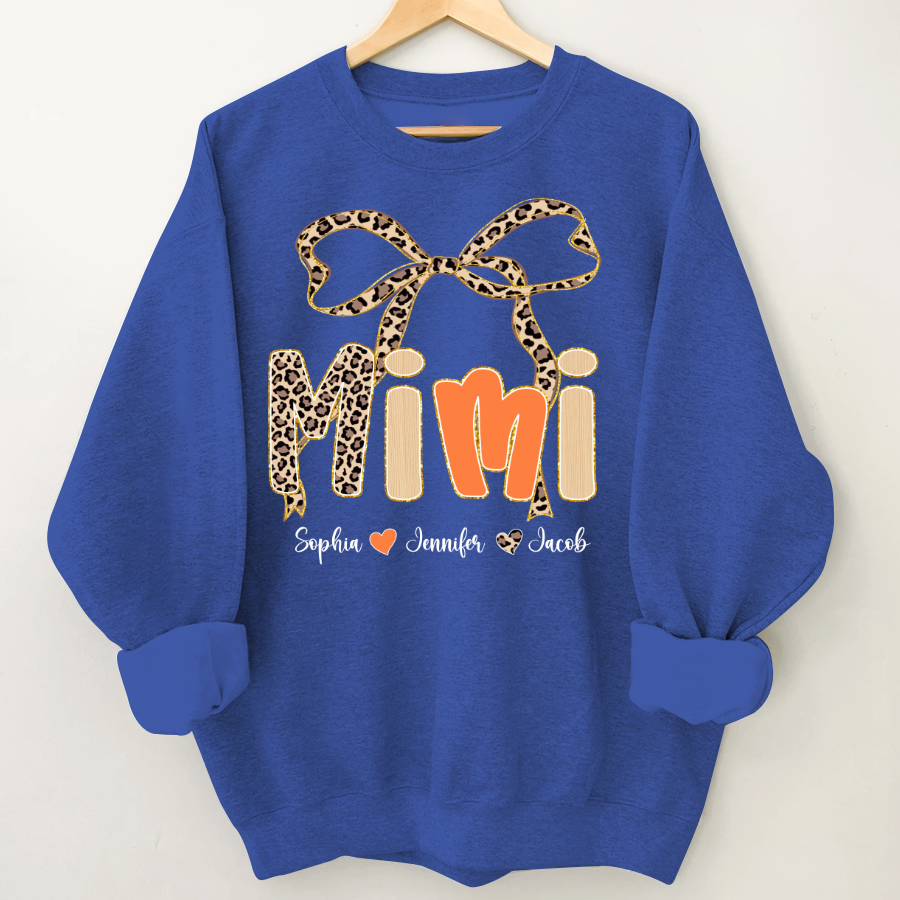Fall Leopard Mini Nana Gigi Mama and Grandkids Shirt