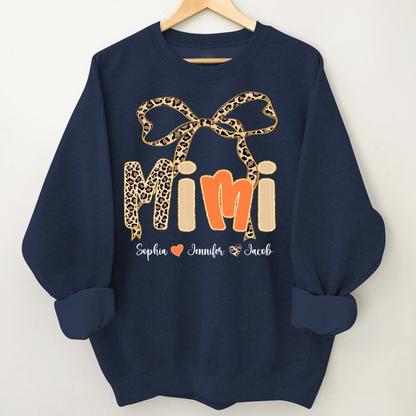 Fall Leopard Mini Nana Gigi Mama and Grandkids Shirt