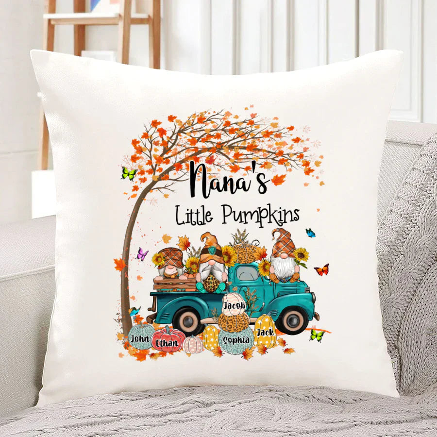 Fall Gnomes Truck Grandma's Little Pumpkins And Kids CTH01 Indoor Pillow