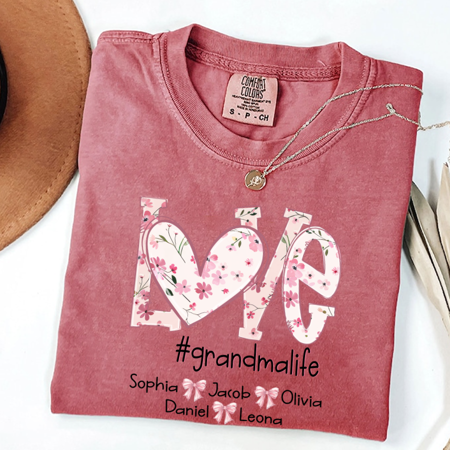 Flower Love Grandma Life Daisy Floral Mothers Day Gift Shirt