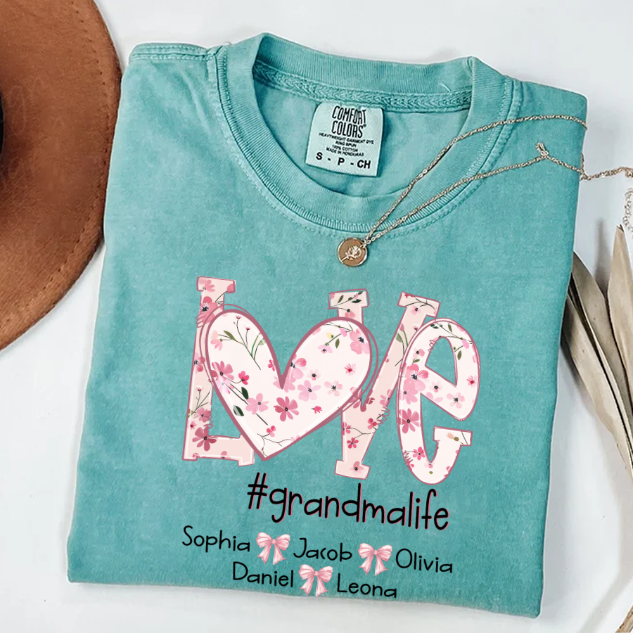 Flower Love Grandma Life Daisy Floral Mothers Day Gift Shirt