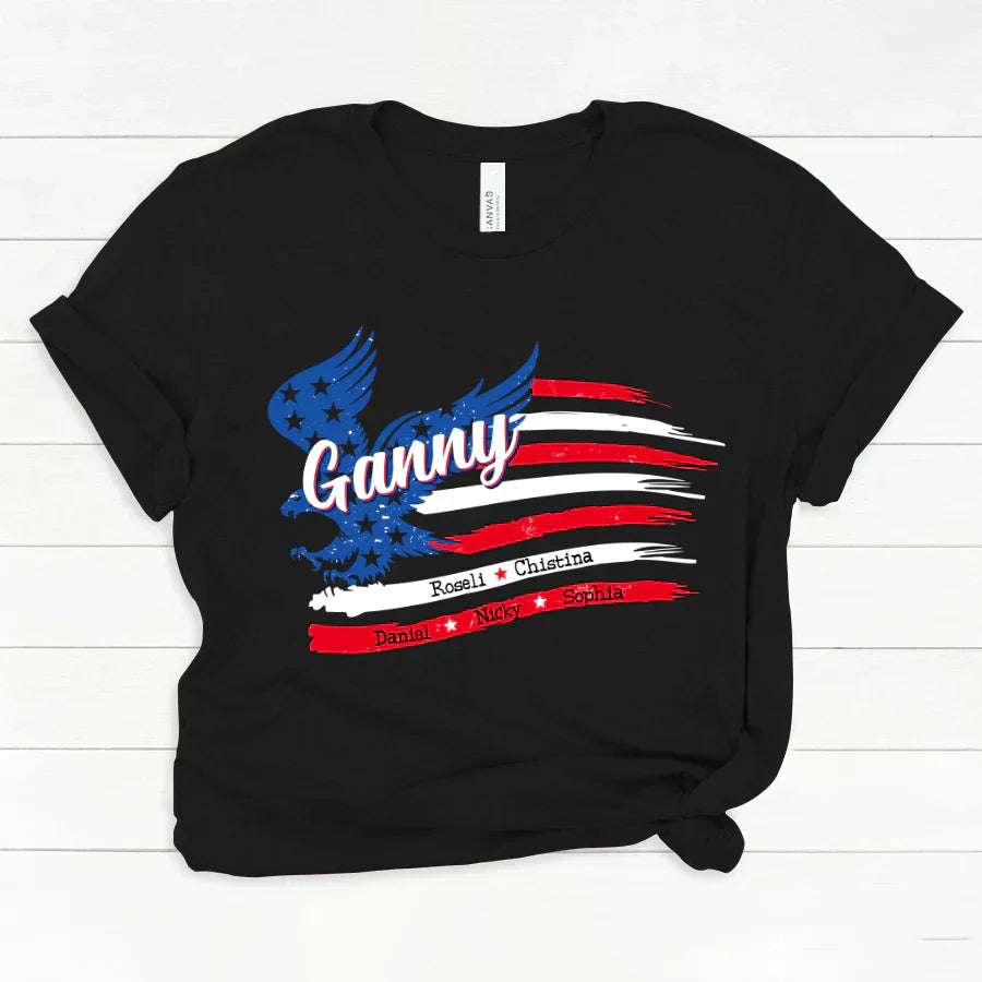 Ganny With Grandkids Names 4th Of July CTL94 Classic Canvas