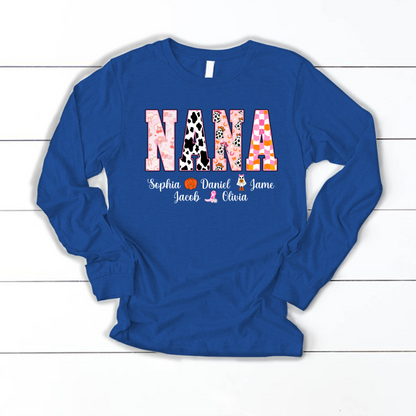 Ghost Halloween Fall Custom Nana And Grandkids Shirt