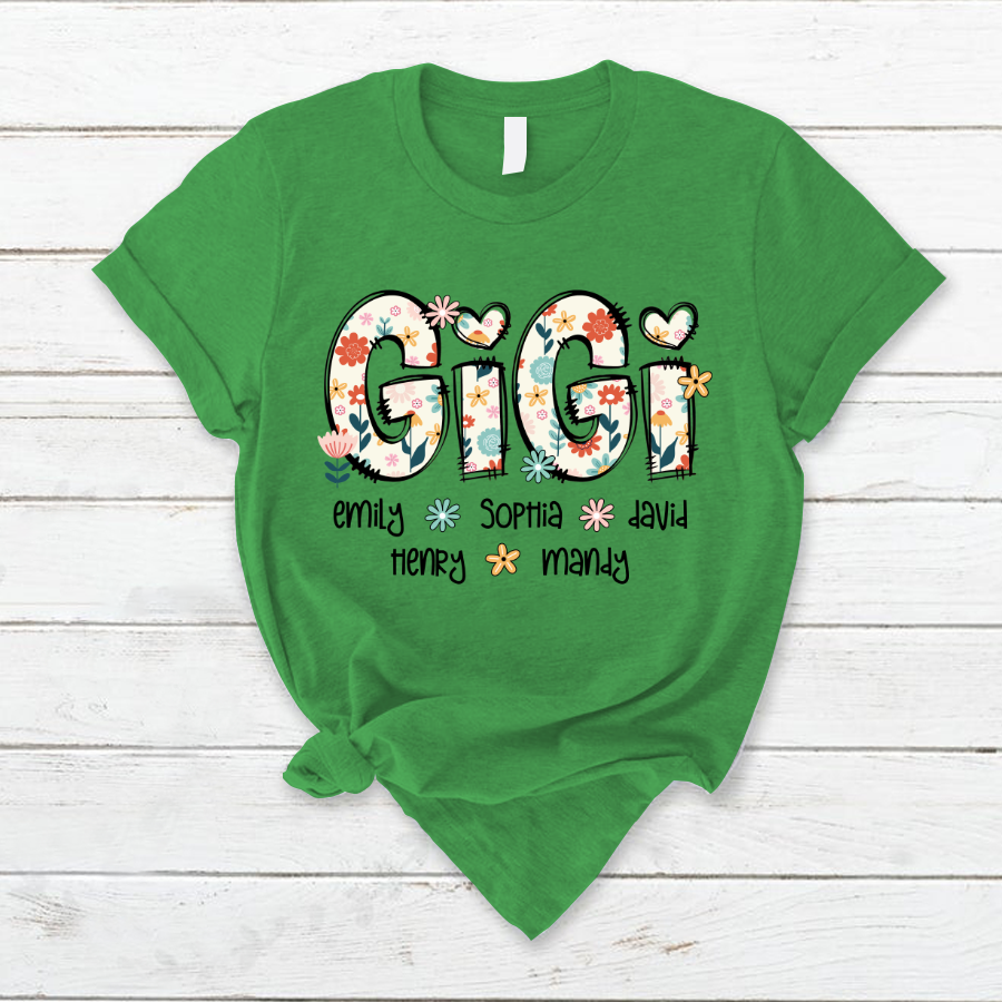 Gigi Mimi Grandma Boho Floral Custom Grandma And Grandkids