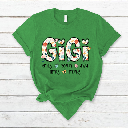 Gigi Mimi Grandma Boho Floral Custom Grandma And Grandkids