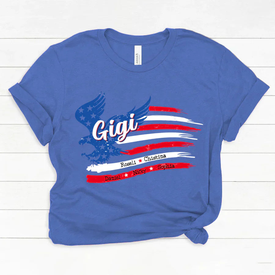 Gigi With Grandkids Names 4th Of July CTL94 Classic Canvas
