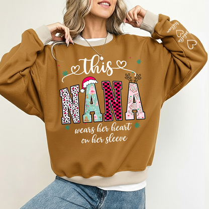 Girly Christmas Custom Grandma Mama Mimi And Grandkids Shirt