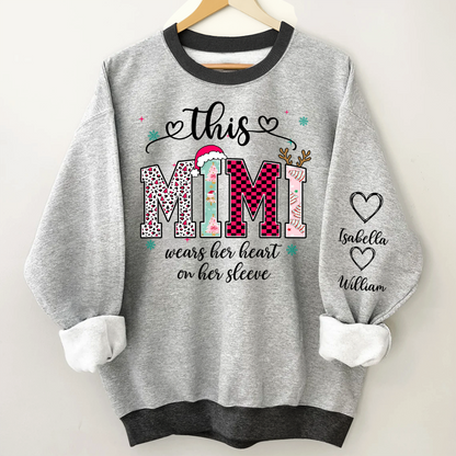 Girly Christmas Custom Grandma Mama Mimi And Grandkids Shirt