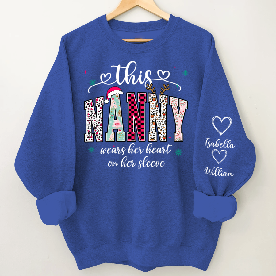 Girly Christmas Custom Grandma Mama Mimi And Grandkids Shirt