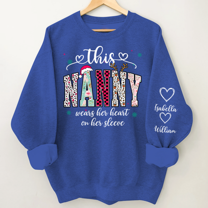 Girly Christmas Custom Grandma Mama Mimi And Grandkids Shirt