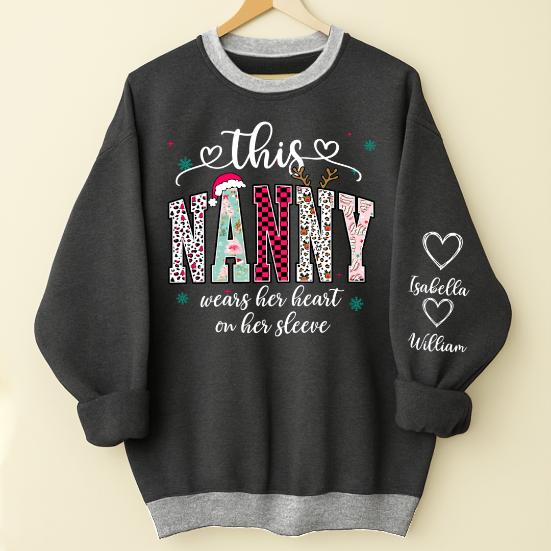 Girly Christmas Custom Grandma Mama Mimi And Grandkids Shirt