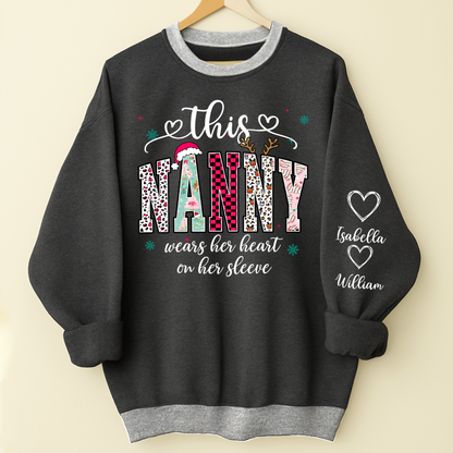 Girly Christmas Custom Grandma Mama Mimi And Grandkids Shirt