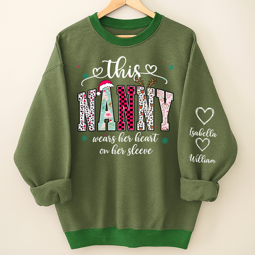 Girly Christmas Custom Grandma Mama Mimi And Grandkids Shirt
