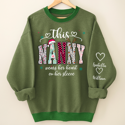 Girly Christmas Custom Grandma Mama Mimi And Grandkids Shirt
