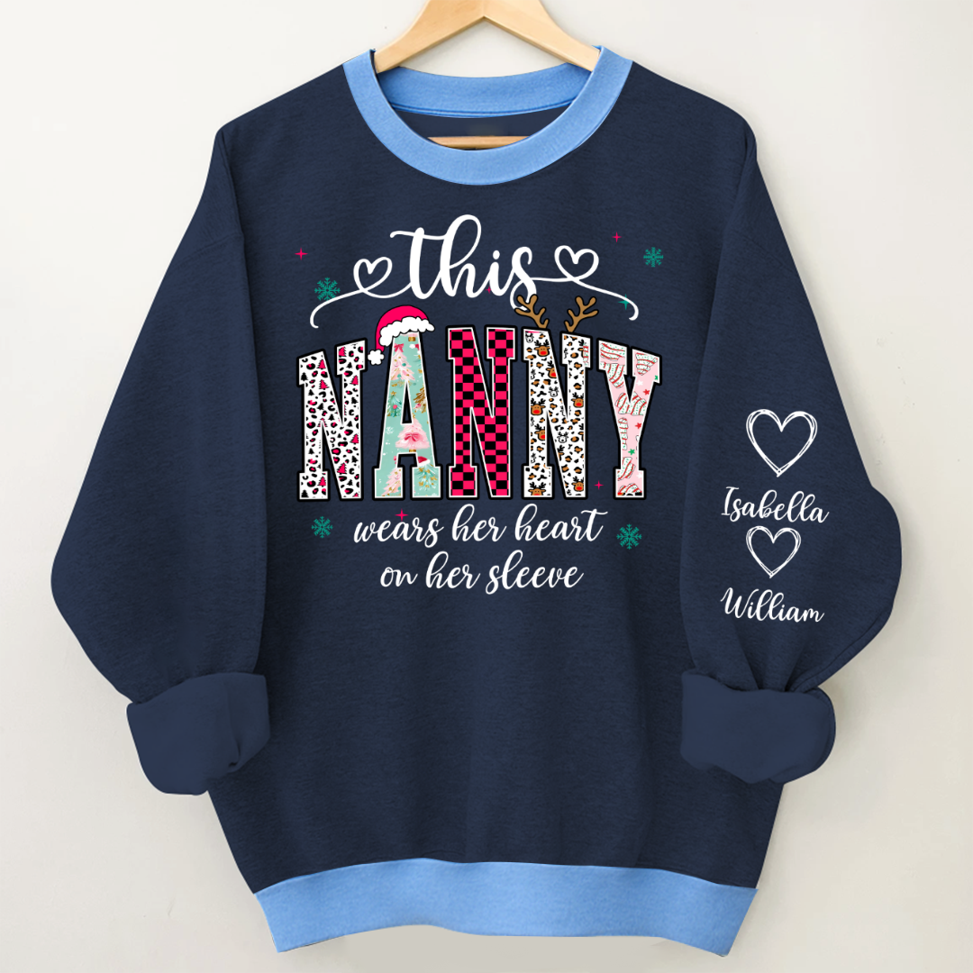 Girly Christmas Custom Grandma Mama Mimi And Grandkids Shirt