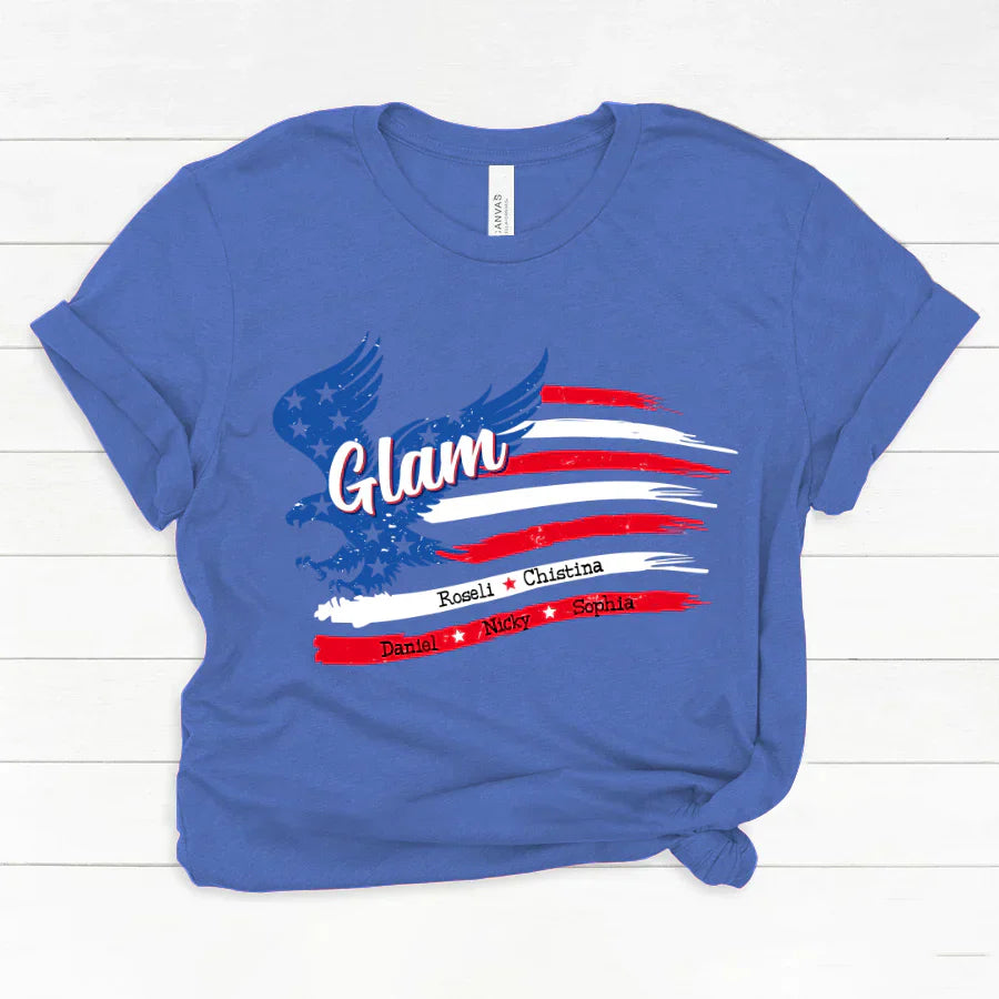 Glam With Grandkids Names 4th Of July CTL94 Classic Canvas