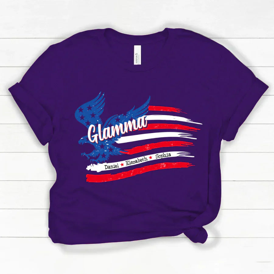 Glamma With Grandkids Names 4th Of July CTL94 Classic Canvas