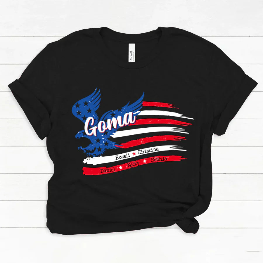 Goma With Grandkids Names 4th Of July CTL94 Classic Canvas