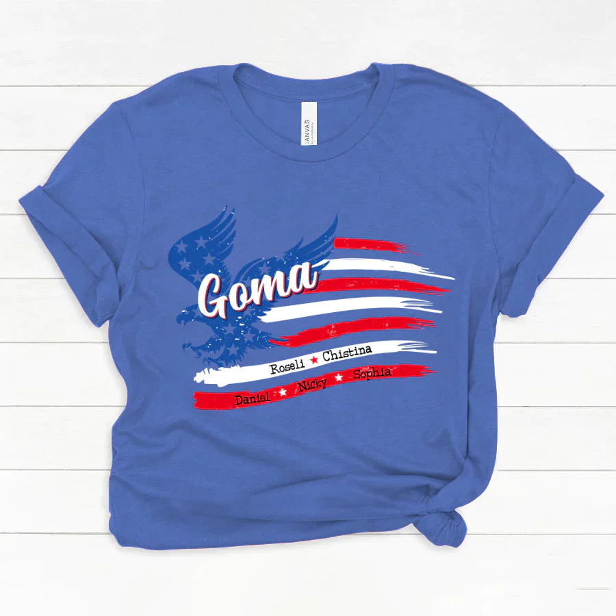 Goma With Grandkids Names 4th Of July CTL94 Classic Canvas