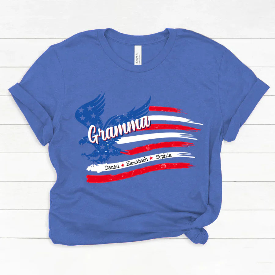 Gramma With Grandkids Names 4th Of July CTL94 Classic Canvas