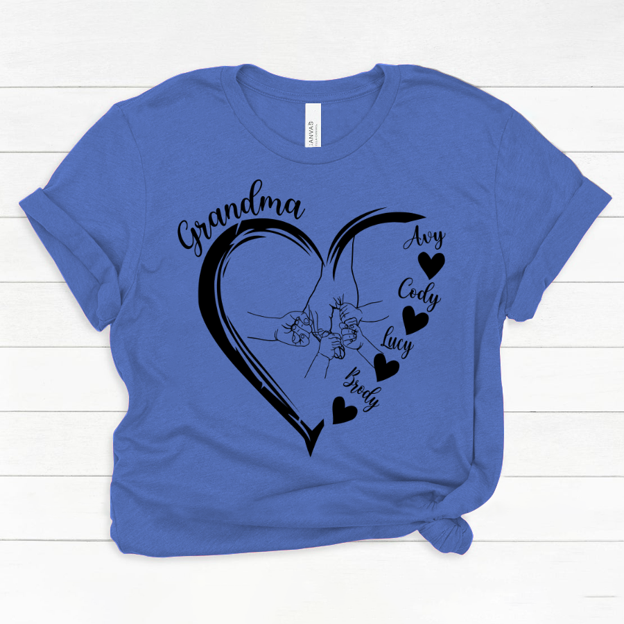 Grandma Heart Hands And Grandkids Mother's Day Classic Canvas