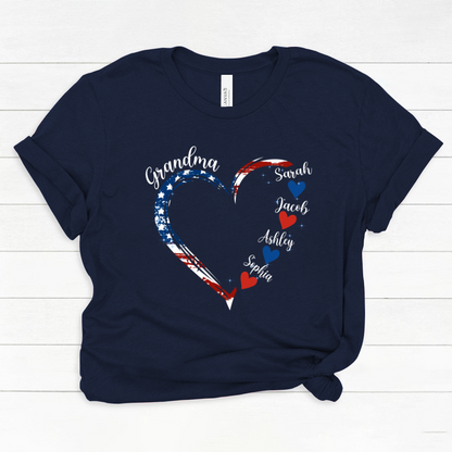 Grandma and Grandkids American Hearts Classic Canvas