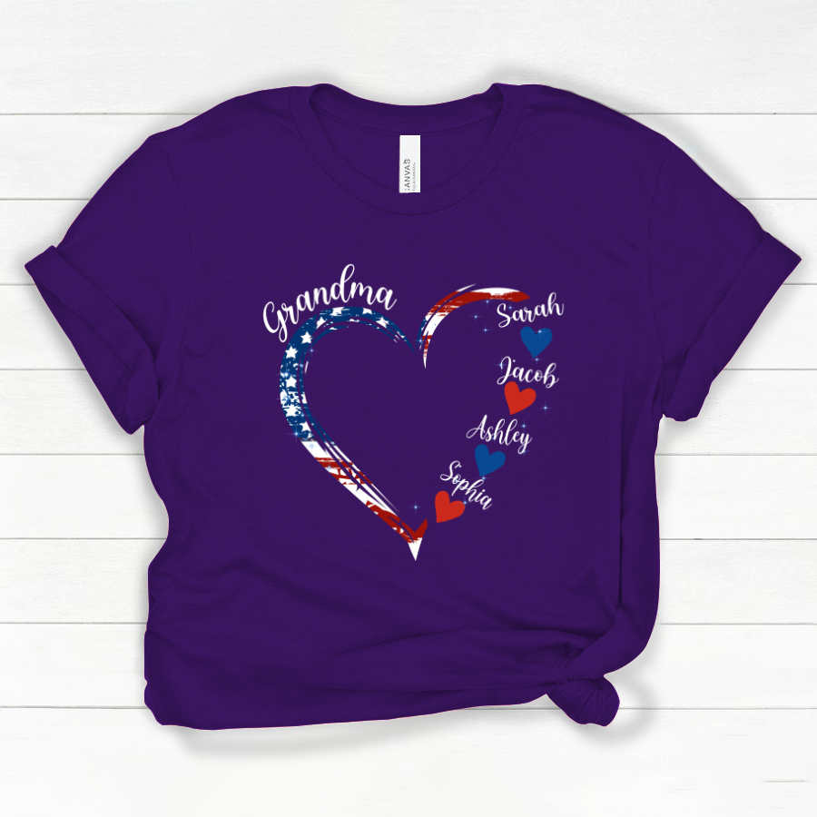 Grandma and Grandkids American Hearts Classic Canvas