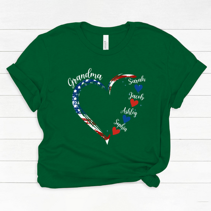 Grandma and Grandkids American Hearts Classic Canvas