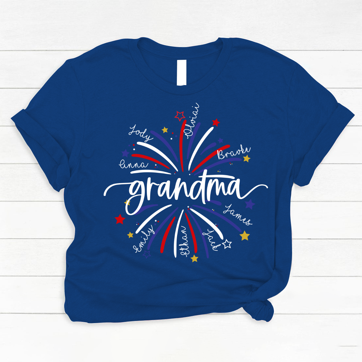 Grandma firework star And Grandkids 4th of july Classic Canvas
