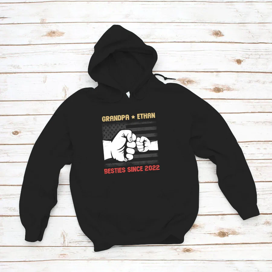 Grandpa And Grandkids Flag American VTN221126 Hoodie