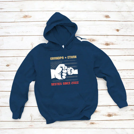 Grandpa And Grandkids Flag American VTN221126 Hoodie