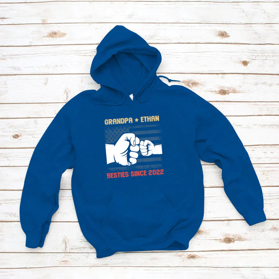Grandpa And Grandkids Flag American VTN221126 Hoodie