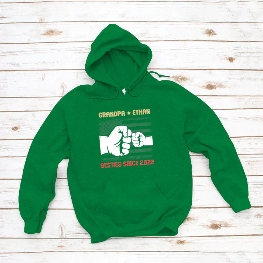 Grandpa And Grandkids Flag American VTN221126 Hoodie