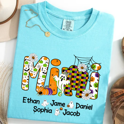 Halloween Mimi Custom Grandma And Grandkids Spooky Shirt