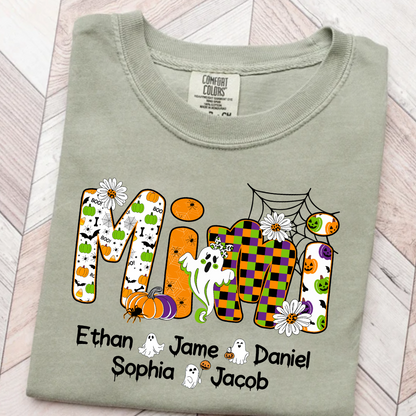 Halloween Mimi Custom Grandma And Grandkids Spooky Shirt