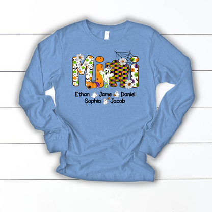 Halloween Mimi Custom Grandma And Grandkids Spooky Shirt