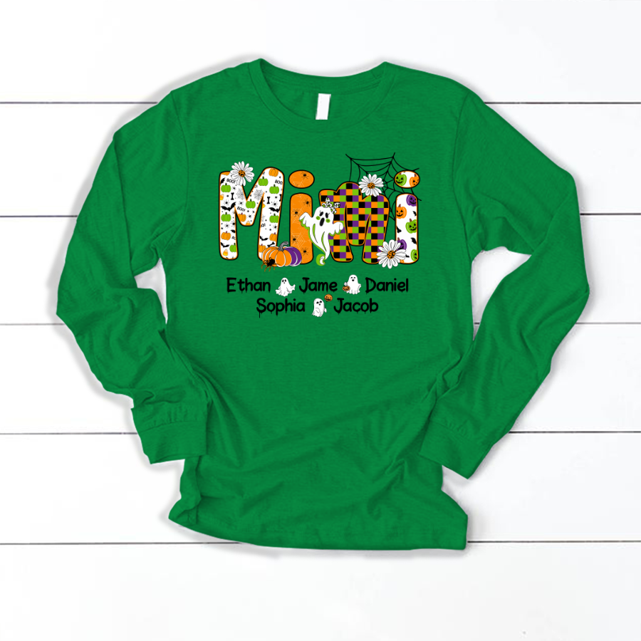 Halloween Mimi Custom Grandma And Grandkids Spooky Shirt