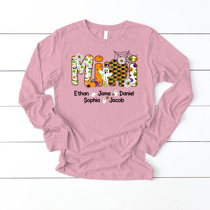 Halloween Mimi Custom Grandma And Grandkids Spooky Shirt